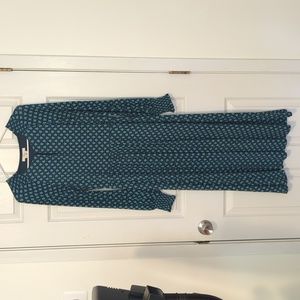 Boden Green Floral Midi Dress